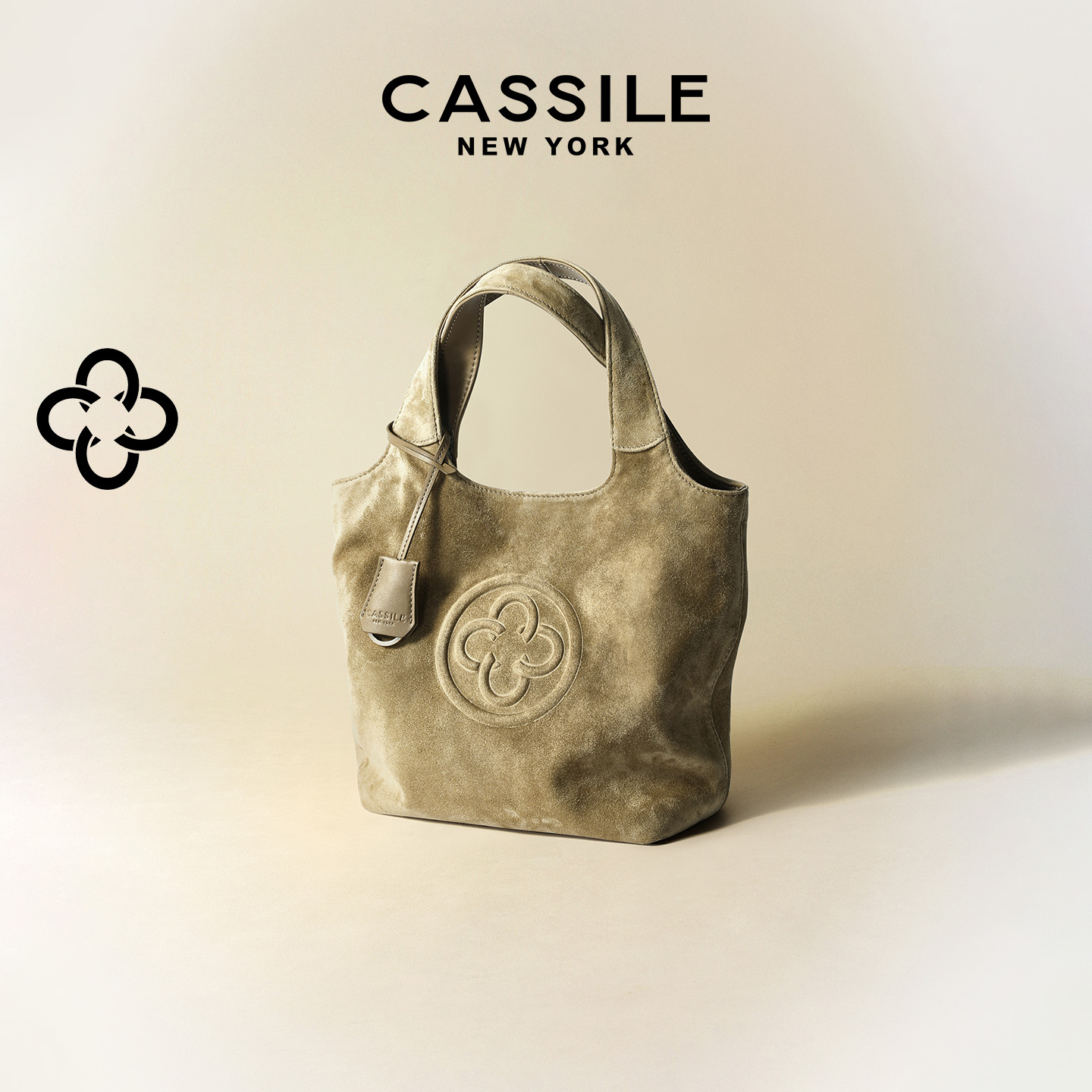 CASSILE卡思乐MINI马甲包2025秋冬新款牛皮复古绒面软手提菜篮包