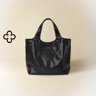 CASSILE卡思乐手提小托特包2026新款大容量水晶牛皮单肩斜挎女包