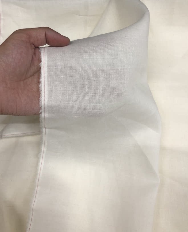 带麻点麻皮半漂染色用坯布纯苎麻长款飘逸打底披肩吊带水袖超级细