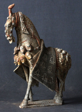 仿古风北齐老货收藏品陶马