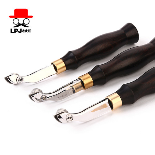 边线器檀木可调节边线器 皮革压槽器划线器沟捻DIY手工皮具压边器