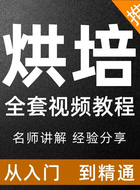 烘培视频教程面点糕点蛋糕面包裱花制作技术中式面食课程培训自学