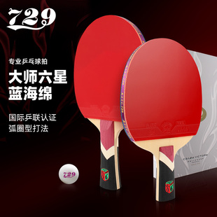 729官方旗舰专卖乒乓球拍6星六星专业级单拍学生成人直横拍套装