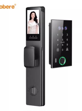 Hobere弘博汇Q10嵌入式智能锁 CNC精雕掌静脉3D人脸识别智能门锁