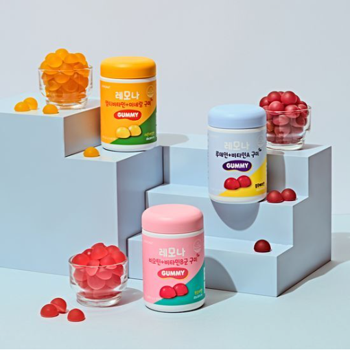 韩国直发庆南Lemona复合维生素软糖叶黄素护眼生物素维生素B60粒