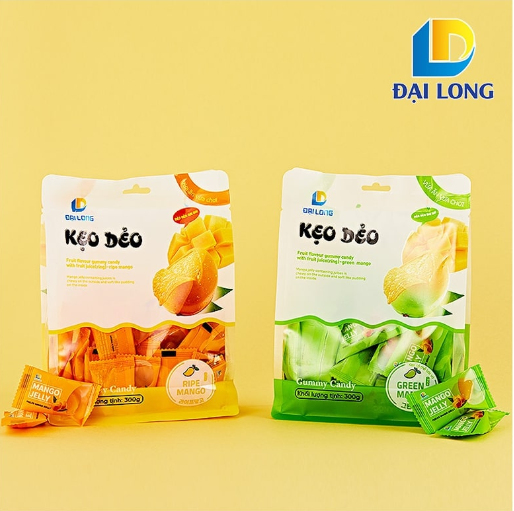 韩国直发DAILONG可以剥皮软糖柑橘味芒果味酸甜好吃零食300g/袋