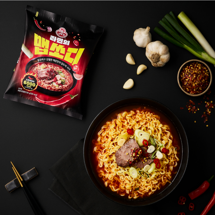 韩国直发不倒翁拉面辣牛肉汤面速食面清爽口感好吃120g*5袋方便面