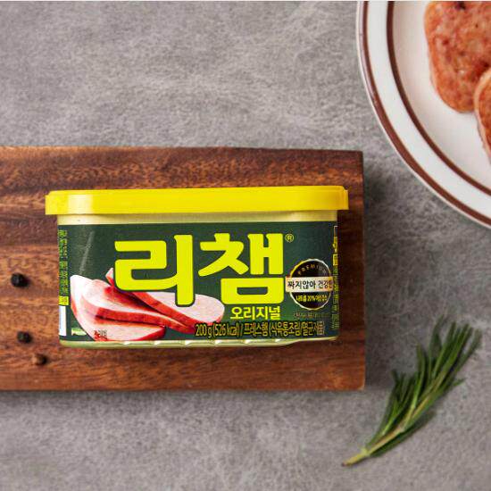 韩国直发DongWon东远原味经典午餐肉猪肉罐头即食速食食品200g/盒