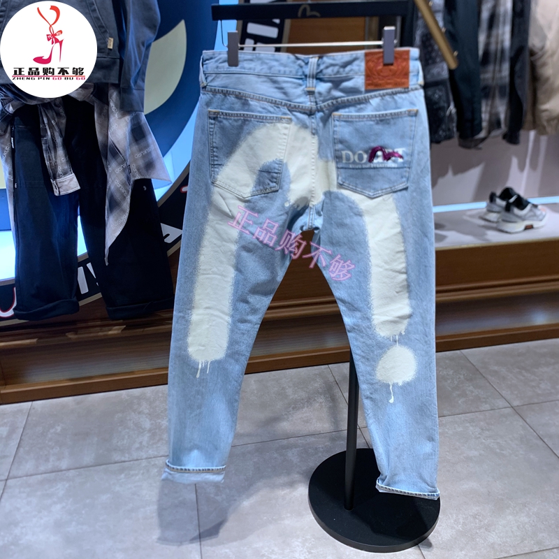 EVISU 福神男装2025年春夏新款笔刷大M牛仔裤2ESHTM5JE101217DN