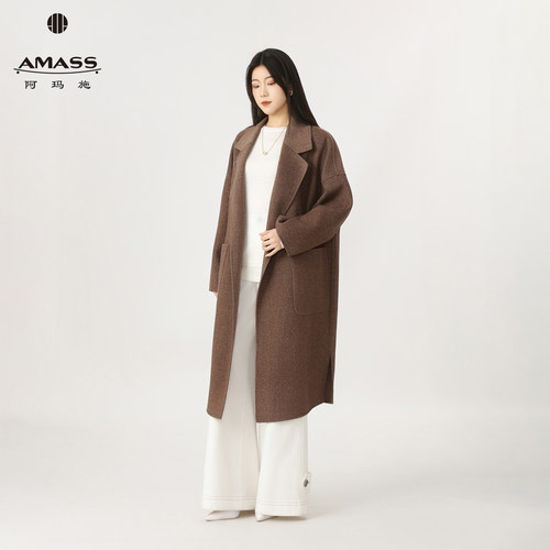 2025秋冬装高质感保暖羊毛外套极简中长毛呢大衣女5400952