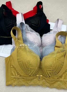 玉姿一族7759中厚B杯调整型5排扣软钢圈小胸聚拢上托收副乳内衣