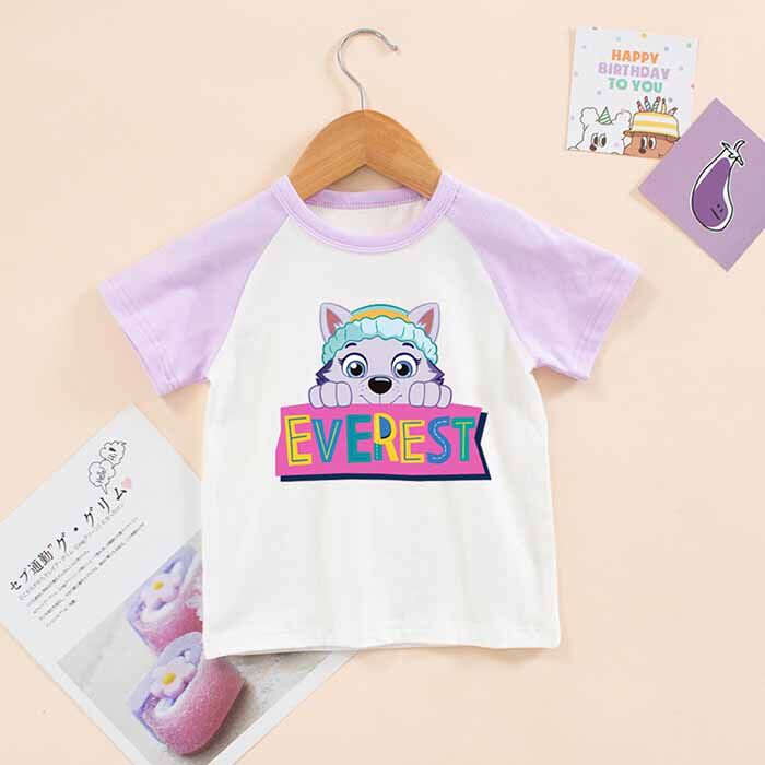 女童夏季汪汪队短袖儿童纯棉百搭短袖小女孩洋气休闲小狗T恤上衣3