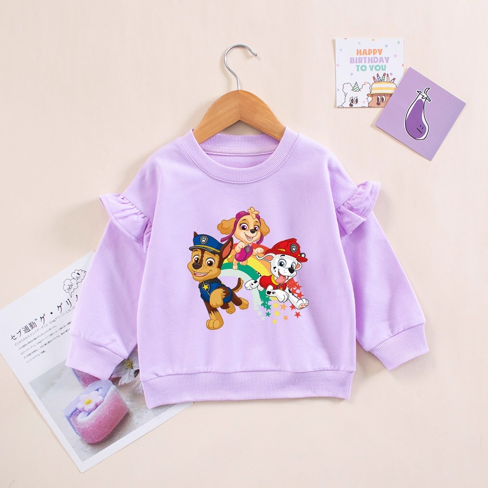 女童卫衣春秋款女宝宝汪汪队衣服儿童长袖上衣女孩秋季纯棉打底衫