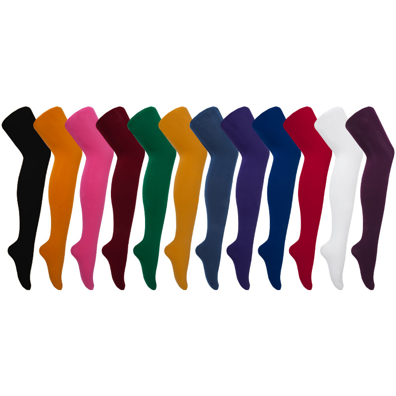 加长175cm天鹅绒多巴胺糖果色连裤袜彩袜80D丝袜美腿多色跨境同款