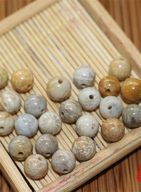 diy天然原色珊瑚玉饰品手串散珠