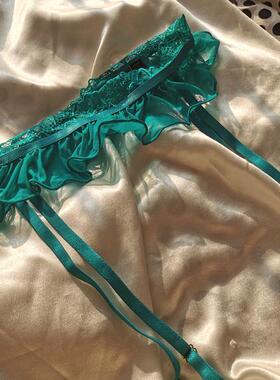 荷叶边 网纱性感吊袜带 质量好 外贸丝袜防滑夹 袜夹金属扣