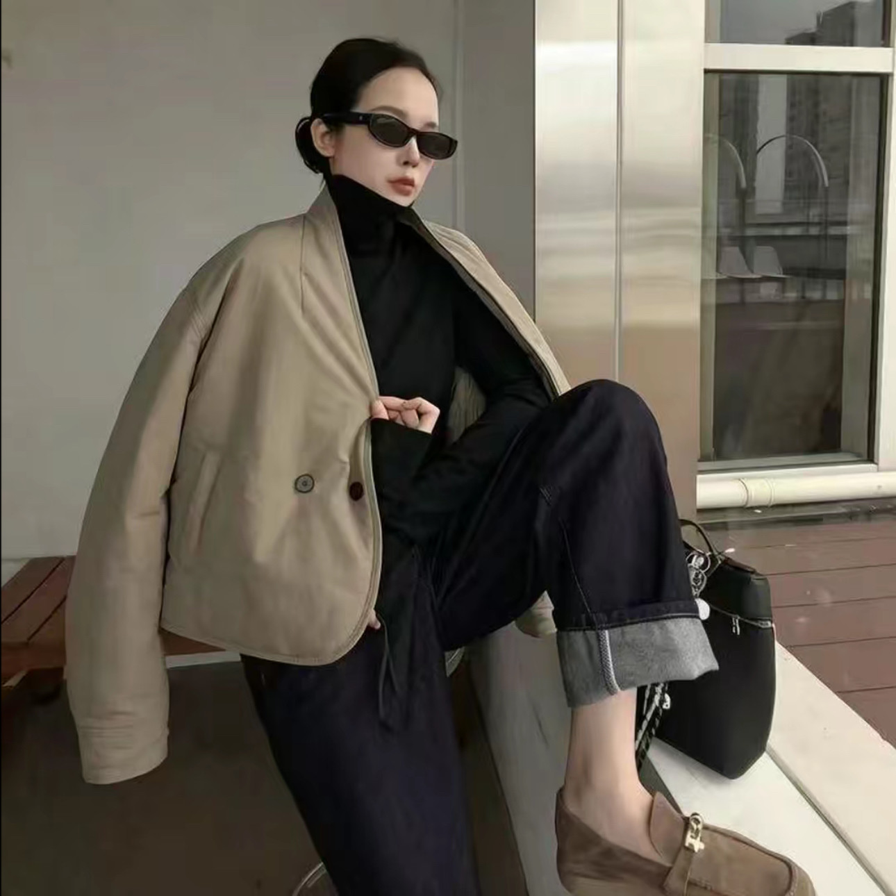 2026新款韩版宽松显瘦百搭休闲棉服外套女设计感小众夹克上衣