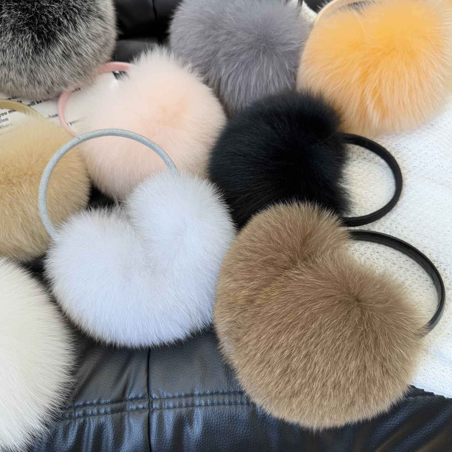 真狐狸毛超大狐狸毛耳捂耳罩耳包秋冬女毛绒耳暖可爱保暖可调节
