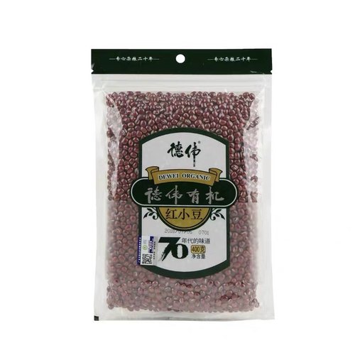 德伟有机红小豆400g 东北红豆红小豆新货农家五谷杂粮颗粒红豆类