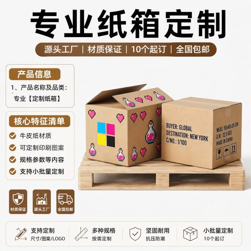 特硬纸箱定制任意尺寸小批量纸箱订制包装用纸箱加厚图片