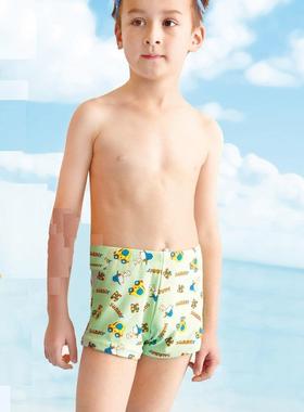 超值清仓 夏款史努比专柜正品 儿童男孩游泳平角三分泳裤55152