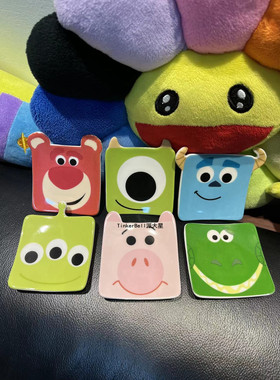 正品SUNART玩具总动员三眼仔草莓熊陶瓷方形迷你蘸料碟芥末碟