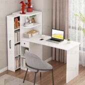 儿童写字桌书架一体组合实木简约现代学生电脑桌落地家用学习书桌