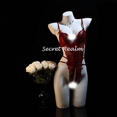 秘境「甜心教主」性感睡衣复古红色氛围感纯欲风吊带蕾丝qqny