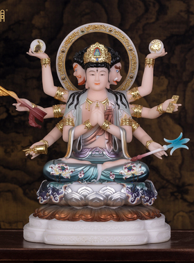 汉白玉斗姆元君北斗众星神像供奉
