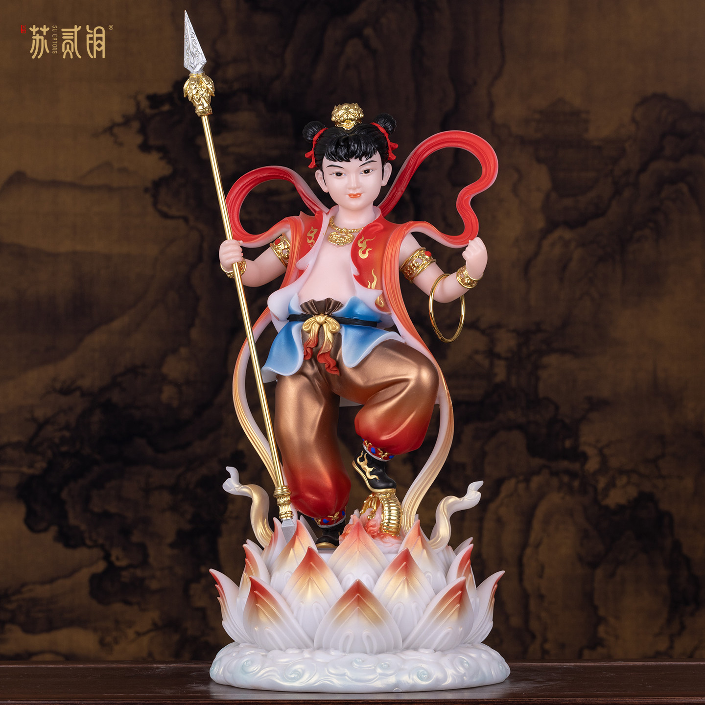 哪吒三太子神像三坛海会大神中坛元帅像体汉白玉家用堂口供奉摆件,家居饰品,装饰摆件,淘宝优惠券,粉丝福利购,淘宝优惠卷