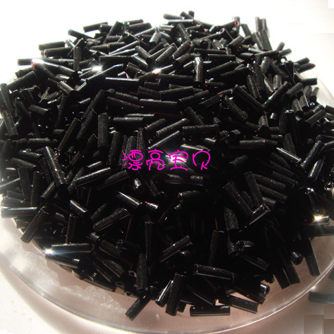 diy手工饰品配件 黑色管珠 串珠 散珠 服装辅料 舞蹈服材料 10克