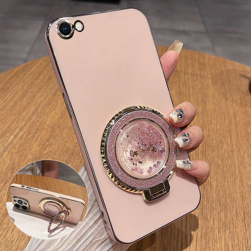 适用iphone6手机壳苹果6s保护6plus硅胶套6splus全包i6防摔6p软壳ip6带支架6sp女六puls高级感流沙高颜值新款