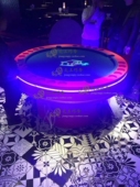 圆形台球桌感应式 Led灯发光台球桌
