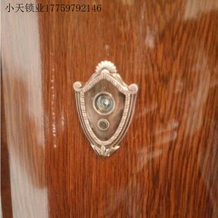 防盗门猫眼门铃一体35管径加长猫眼带门铃高清多功能家用门镜通.