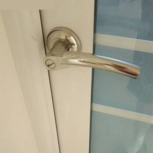 .老款全铝不生锈三杆浴室锁执手门锁卫生间不带钥匙三柱锁上下.