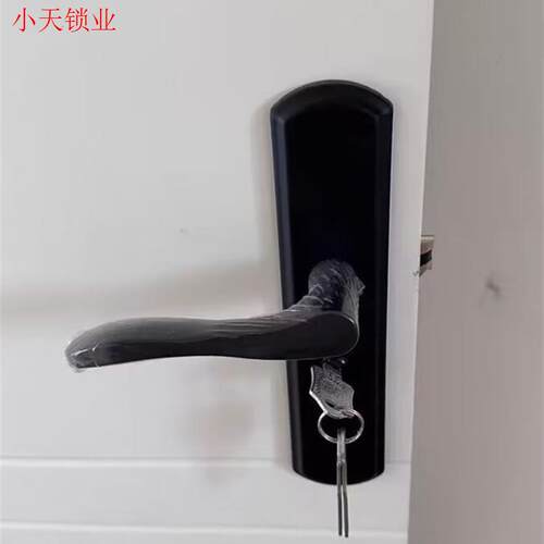 家用卧室锁具黑色室内静音通用型门锁把手房门锁实木门分体锁.