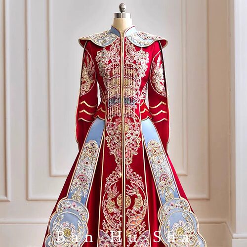 高级感婚礼秀禾服租赁新娘结婚出嫁中式秀禾婚服出租2025新款明制