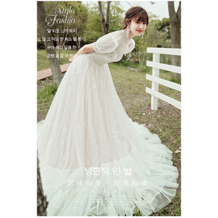 绝美领证轻婚纱礼服租赁新娘仙气晨袍出门纱迎宾纱出租2025新春款