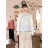 鹿于锦绣 宋锦国风马甲 织金填充3M棉新中式 李德喜 祥云白泽