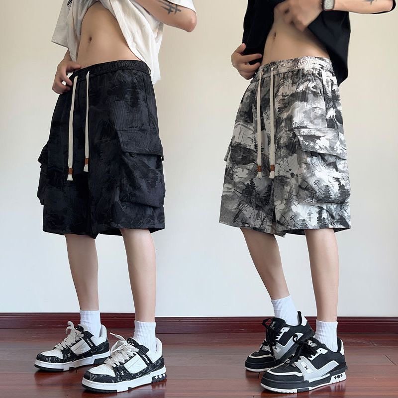 学生美式工装短裤男款夏季薄款青休闲裤