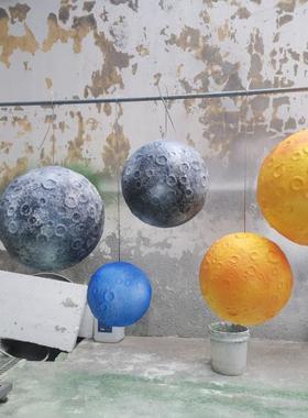 星空泡沫球模型舞台美陈太空吊饰户外室内九大行星泡雕星球道具