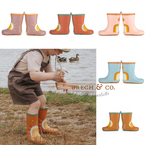 丹麦grech雨鞋防滑儿童雨靴可爱
