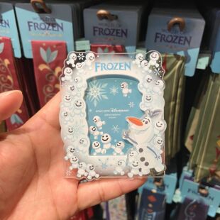 香港迪士尼冰箱贴磁冰雪奇缘2雪宝可爱卡通磁性贴亚克力相架框