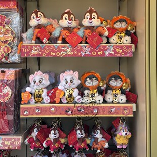 香港迪士尼2026马年新春公仔玩偶奇奇蒂蒂路西法玛丽猫马上包挂件