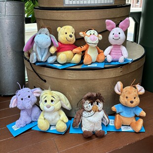 香港迪士尼小豆猪皮杰维尼熊毛驴跳跳虎大象嘟嘟可爱肩膀磁贴公仔