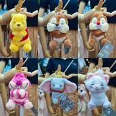 香港迪士尼软绵抱抱系列小飞象维尼史迪奇奇蒂蒂凯丽毛绒公仔挂件