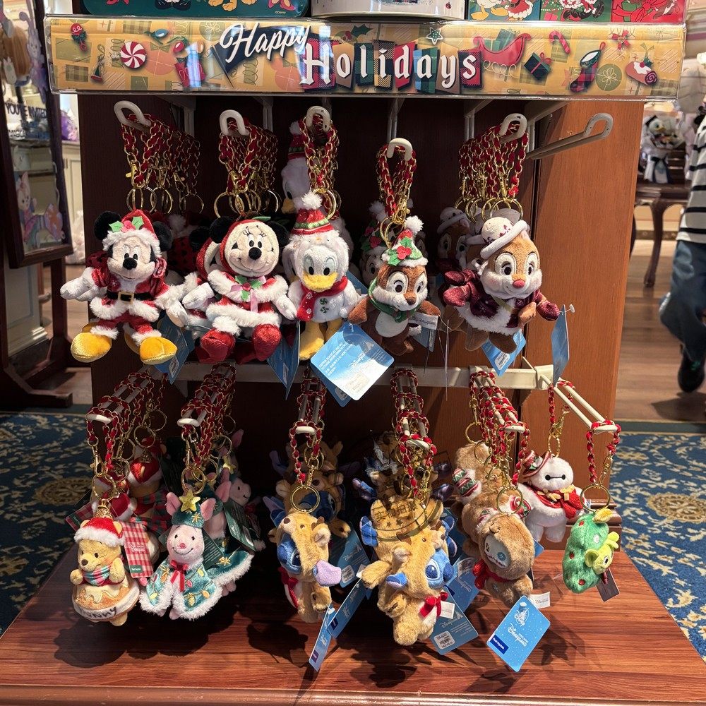 香港迪士尼2025圣诞节挂件唐老鸭史迪奇米奇米妮蒂蒂三眼仔钥匙扣