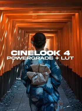 深蓝和橙色电影感CineLook4 DaVinci Resolve PowerGrade + LUT