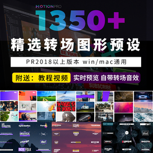 Pr片头剪辑滤镜 抖音vlog转场 调色预设插件字体图形模版素材合集