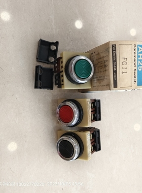 富士平头自复按钮绿色AH25-FG11黑色AH25-FB20红色AH25-FR01